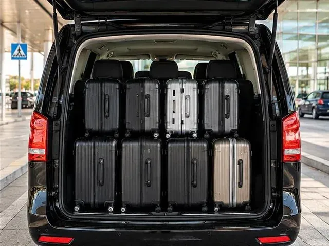Luggage space in the minivan